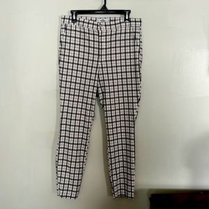 Plaid Dress Pants- Brand Hollister- Size XL (Stretchy)- Color black/ white
